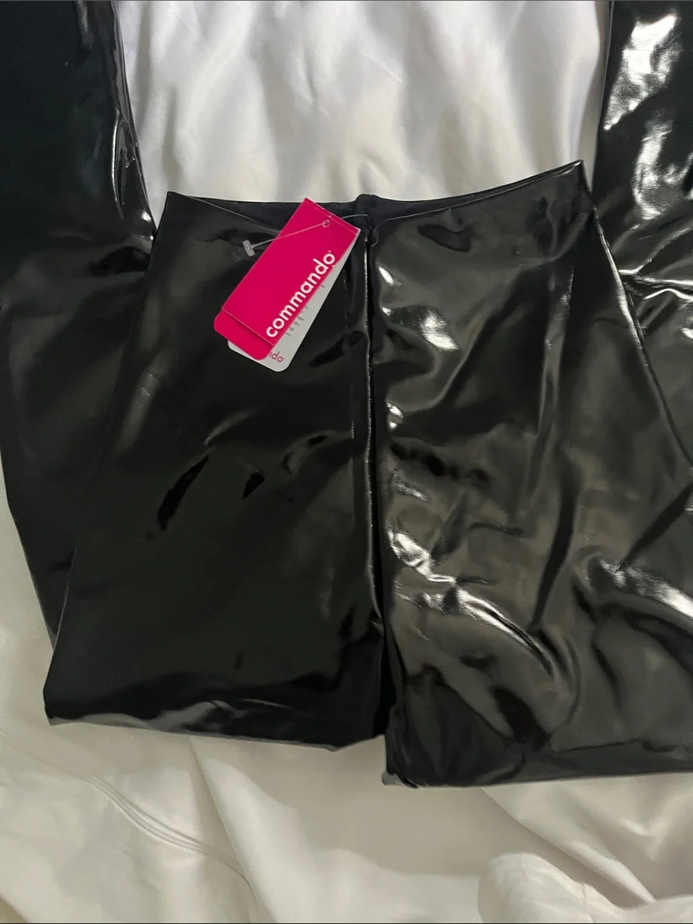 Commando Black High-Shine Faux Leather Leggings